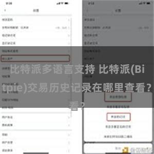 比特派多语言支持 比特派(Bitpie)交易历史记录在哪里查看？